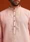 Light Pink Floral Thread Embroidered Kurta And Pant Set