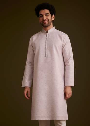 Lilac Embroidered Kurta Set