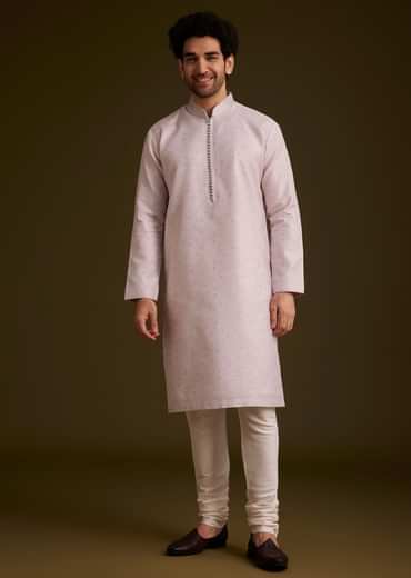 Lilac Embroidered Kurta Set