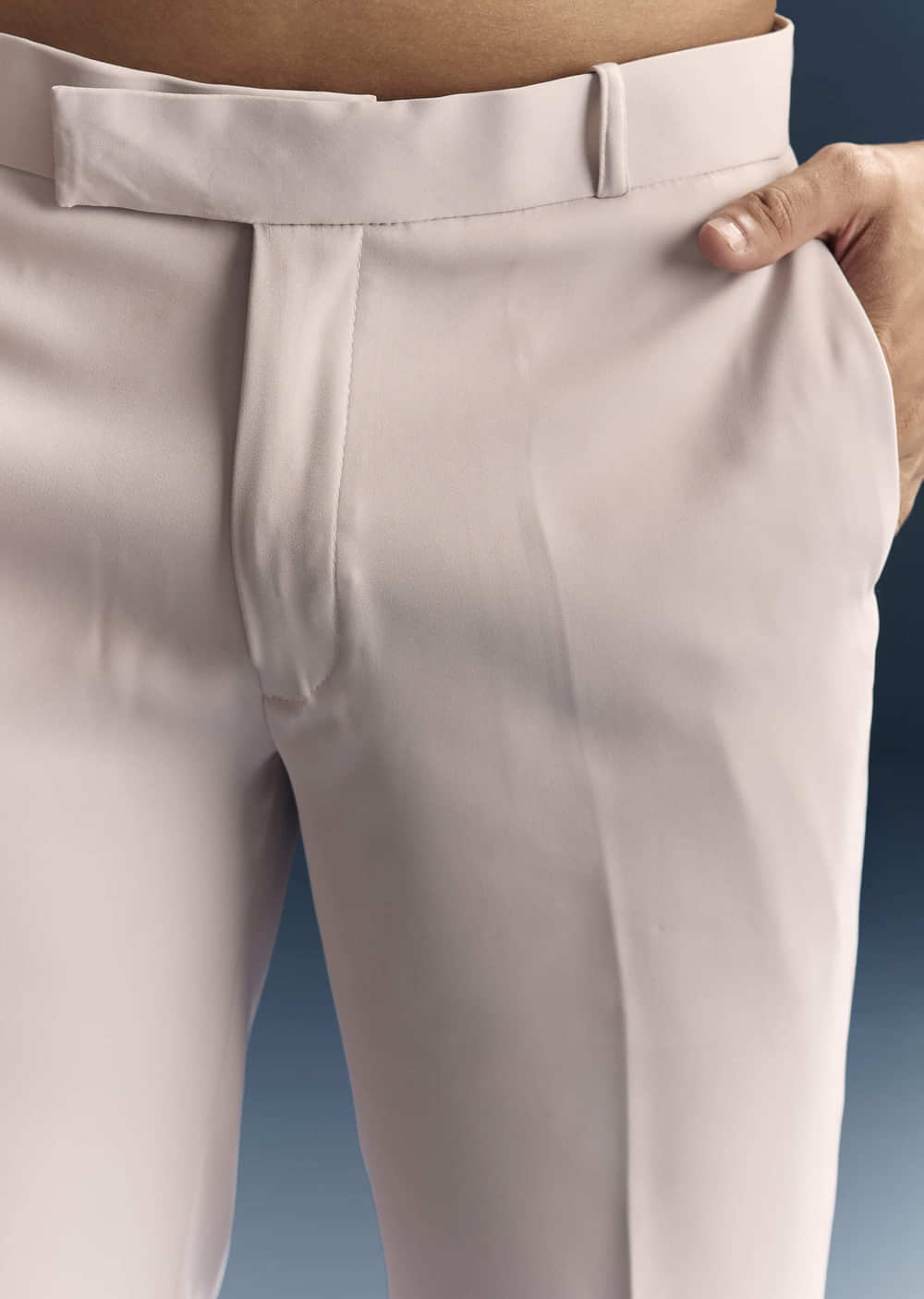 Lilac Indo Western Set For Men With Resham And Moti Work