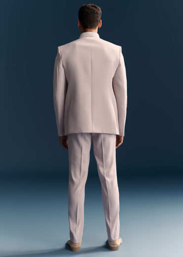 Lilac Jodhpuri Suit For Men With Moti Work And Embellishments