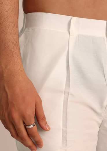 Lilac Embroidered Silk Kurta Set