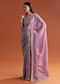 Lilac Tissue Saree With Butti And Border Embroidery