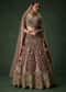 Maroon Bridal Silk Embellished Lehenga Set with  Two Dupattas