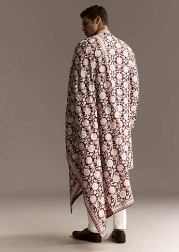 Maroon Dupatta Kurta Set