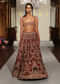 Maroon Silk Bridal Lehenga With Zardosi And Sequins Hand Embroidery