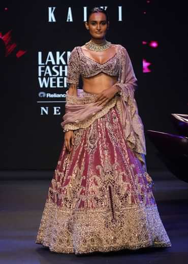 Maroon Brocade Lehenga Dupatta With Cross Body Blouse