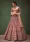 Maroon Raw Silk Hand Embroidered Bridal Lehenga With Two Dupattas