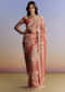 Mauve Tissue Saree With Scallop Border And Bead Embroidery