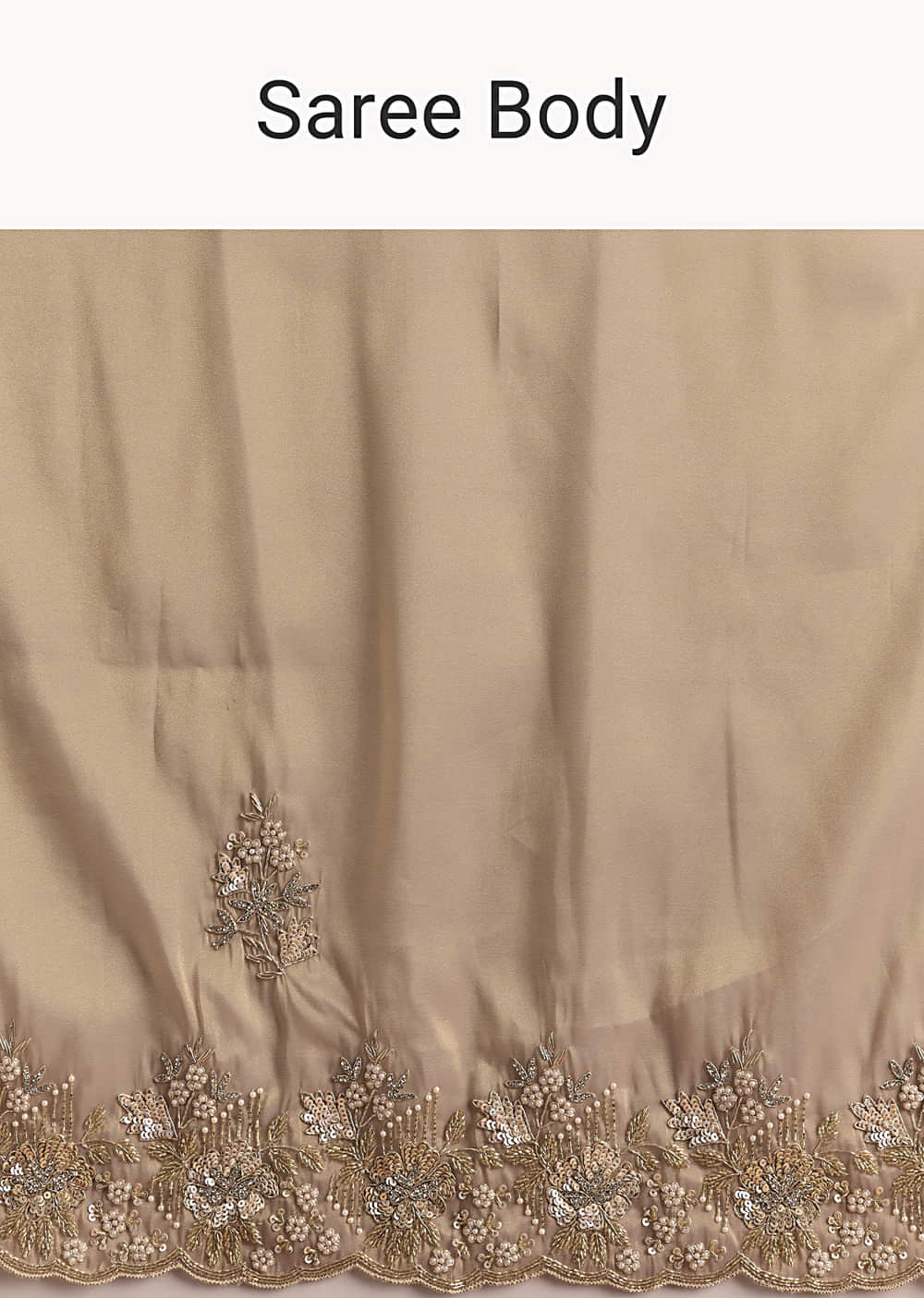 Mauve Tissue Saree With Scallop Border And Stone Embroidery