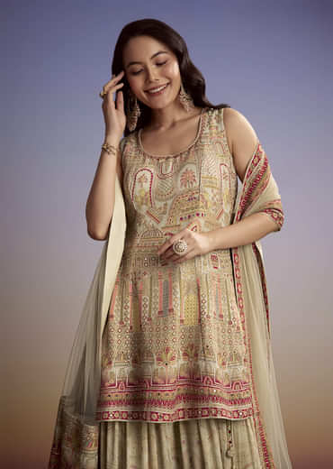 Mint Green Crepe Printed Palazzo Suit