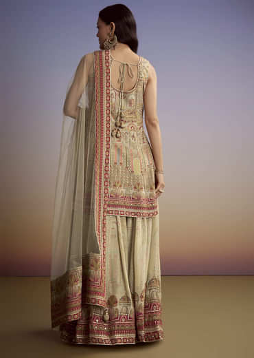 Mint Green Crepe Printed Palazzo Suit