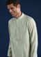 Mint Green Resham Embroidered Mens Kurta and Pant Set