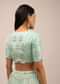 Mint Green Padded Blouse With zardosi And Moti Work