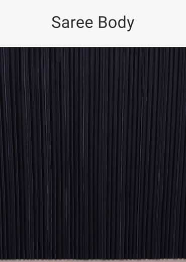 Mood Indigo Blue Saree With A Crop Top In Sequins Embroidery Paired With A Belt In Stones And Cut Dana Embroidery