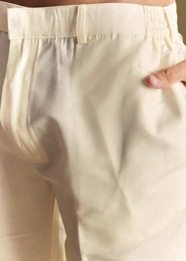 Multi Color Linen Jacket And Shirt Featuring Kantha Detailing