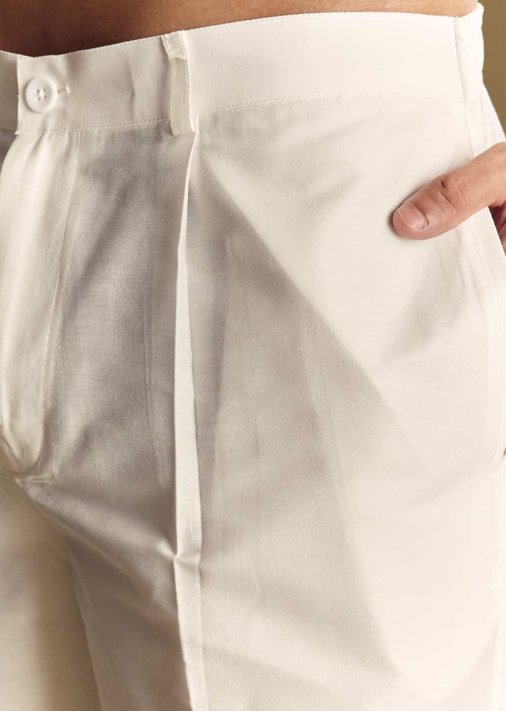 Multi Colored Linen Kurta Set With Floral And Foil Highlights