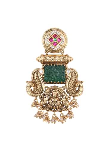 Multi Finish Oxidsed Danglers With Meenakari Detail And Cluster Bead Drops