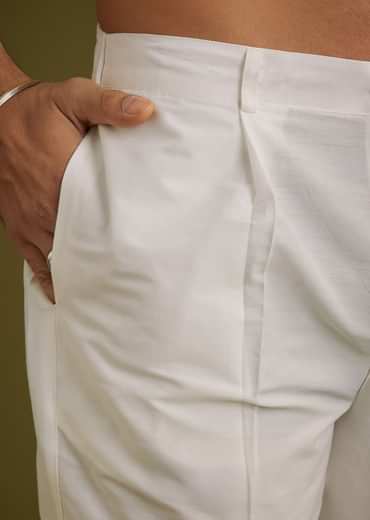 Multicolor Linen Zipper Kurta Set With Abstract Leaf Prints