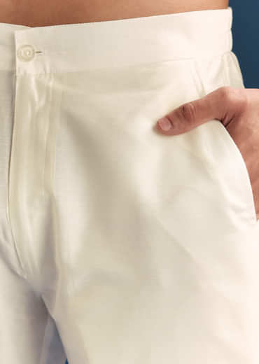 Multicolour Silk Kurta Set For Men With Abstract Print