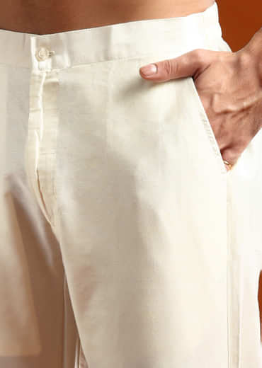 Multicolour Silk Kurta Set For Men With Heavy Hand Embroidery