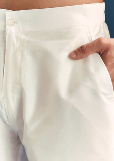 Multicolour Silk Kurta Set For Men With Ombre Print