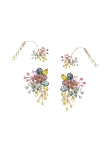 Multicolour Handcrafted Stud Earrings In Mix Metal