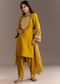 Mustard Yellow Silk Kurta Patiala With Gotta Lace Dupatta