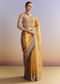 Mustard Yellow Tissue Saree With Golden Zardosi Embroidery