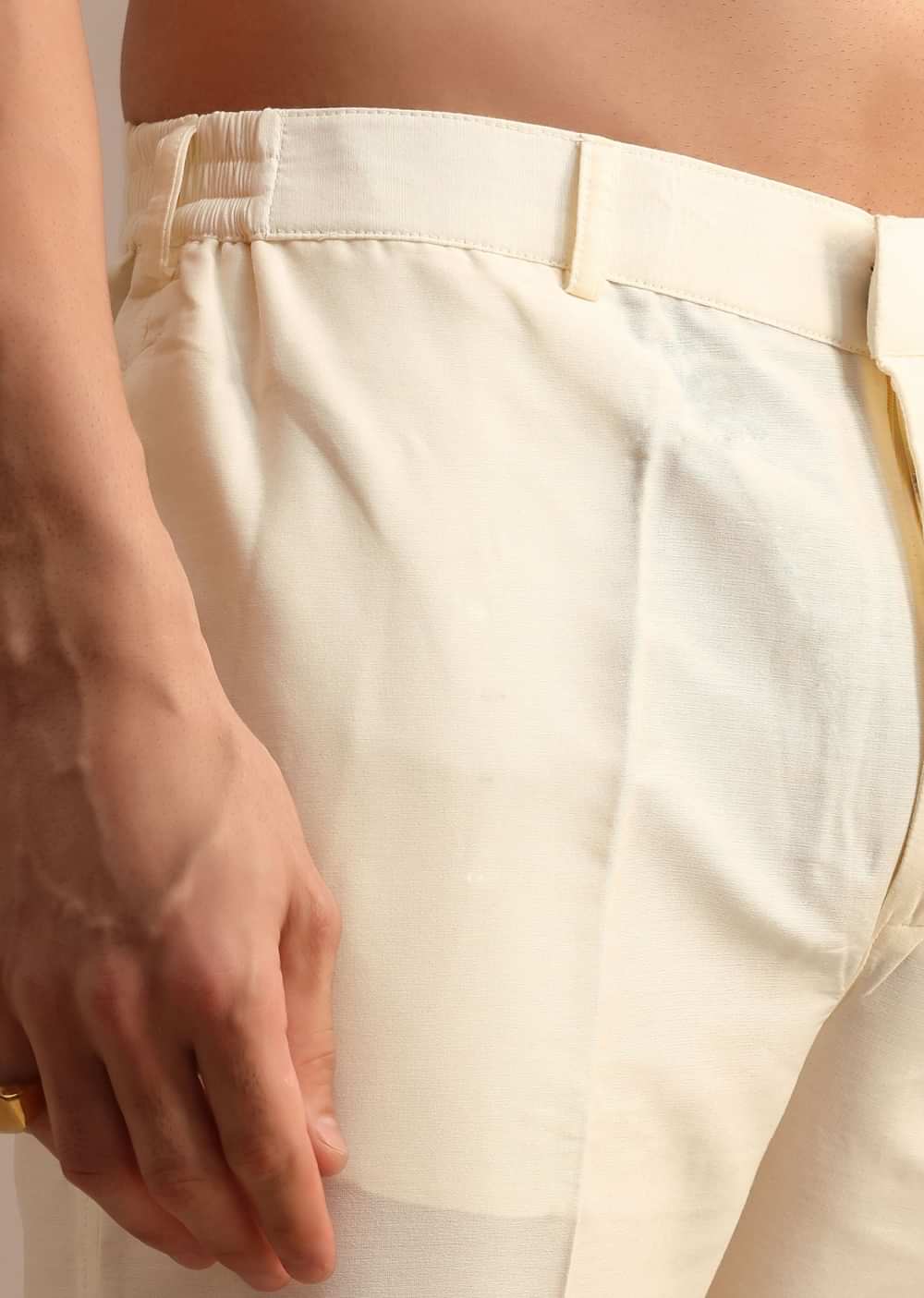 Mustard Yellow Mirror Embroidered Silk Kurta Jacket Set For Men