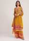 Mustard Yellow Printed Palazzo Set
