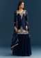Navy Blue Set With Sequins And Cut Dana Embellished Kurta