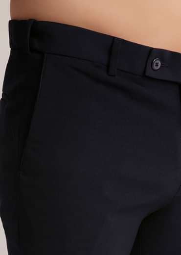 Navy Blue Embroidered Bandhgala Suit Kalki