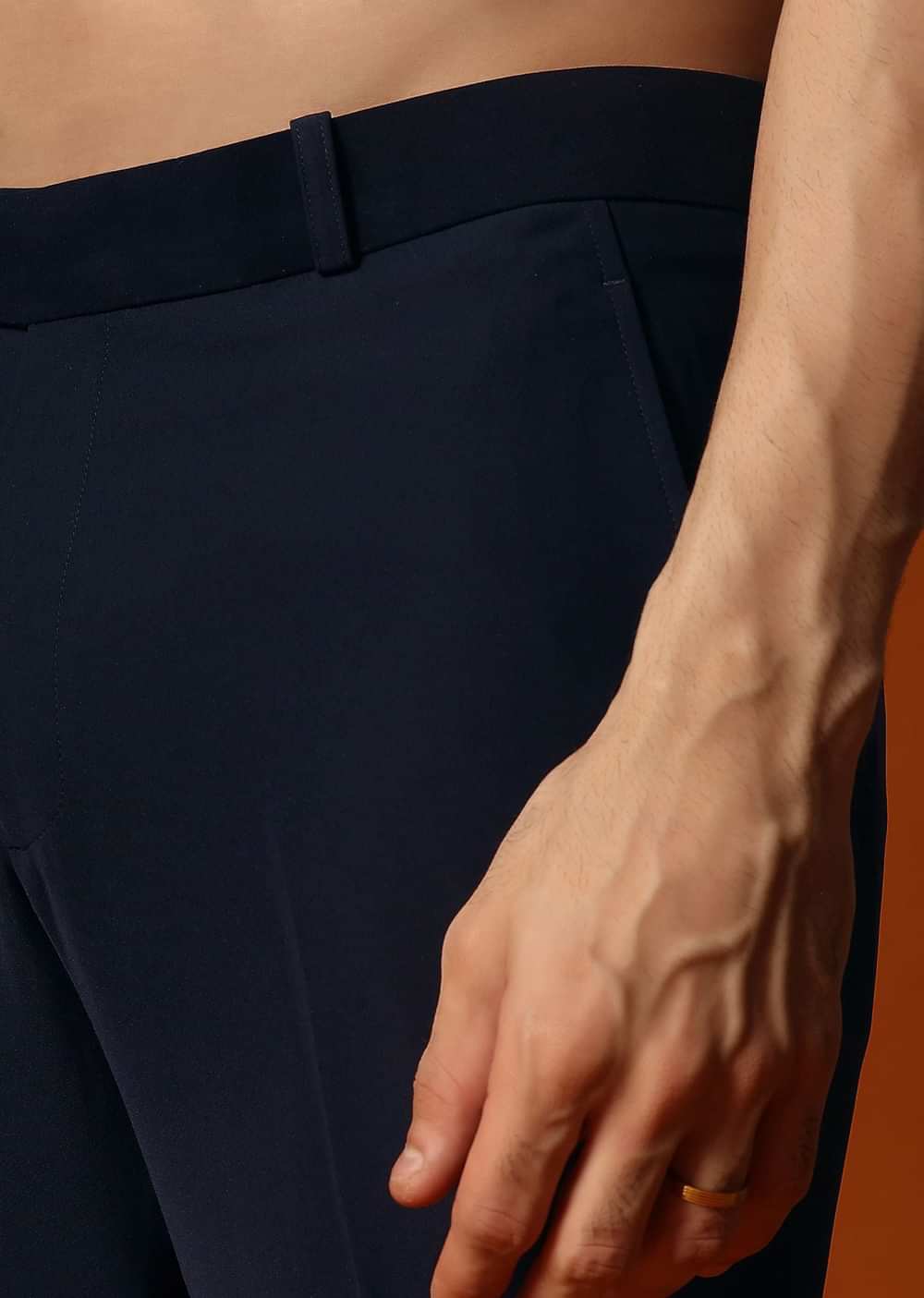 Navy Blue Jodhpuri Set In Resham Work For Men