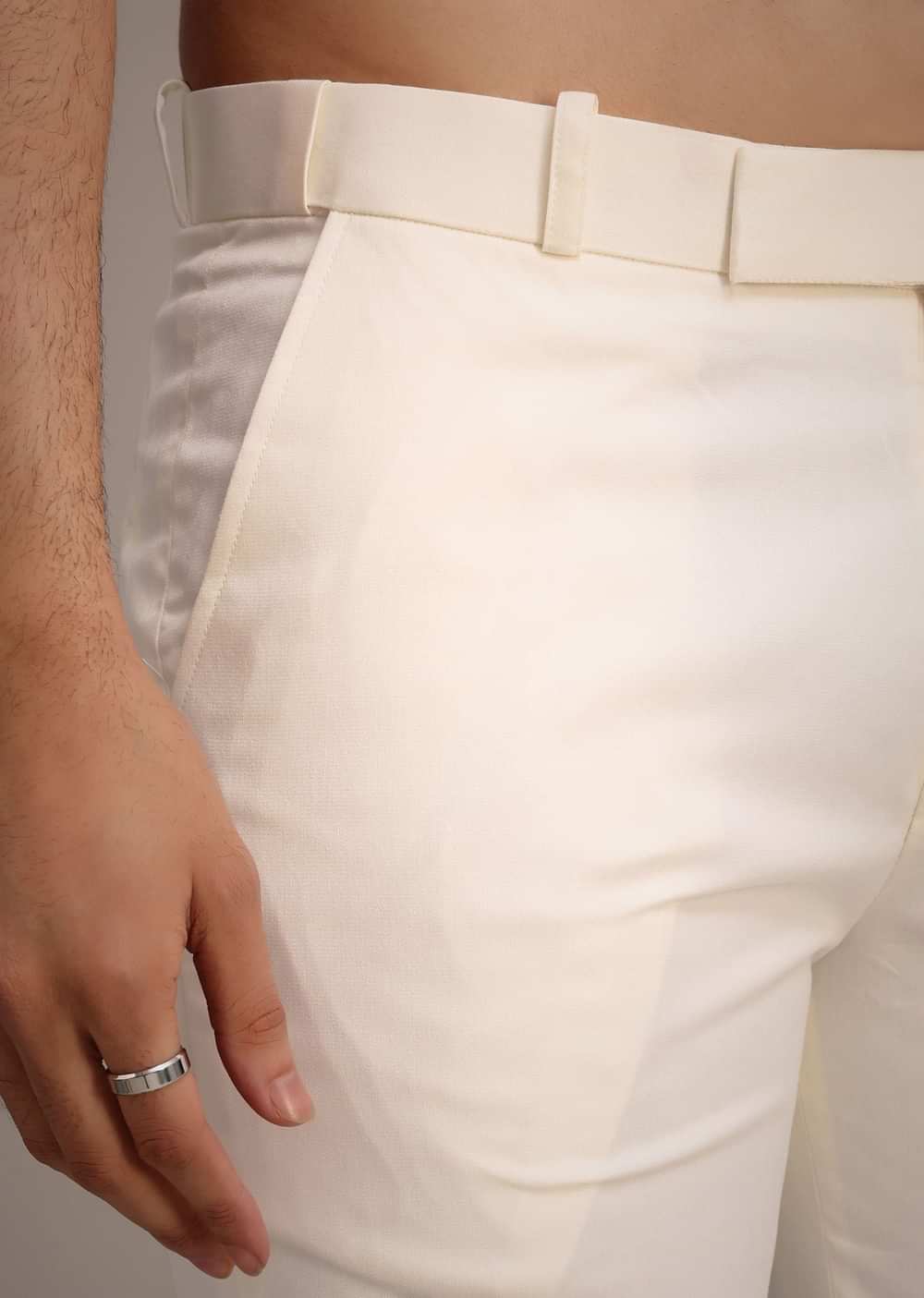 Navy Blue Sherwani Set In Silk