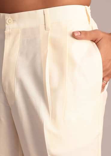 Navy Blue Silk Blend Kurta Set With Dupatta