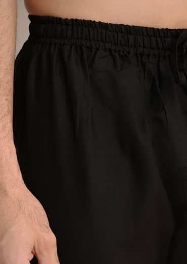 Grey Thread Hand Embroidered Kurta Set