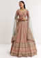 Net Dupatta Georgette Printed Lehenga With Stone Embroidery
