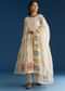 Off White Block Print Anarkali Set With Block Print Dupatta