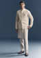 Off White Kurta Jacket Set For Men With Resham Work