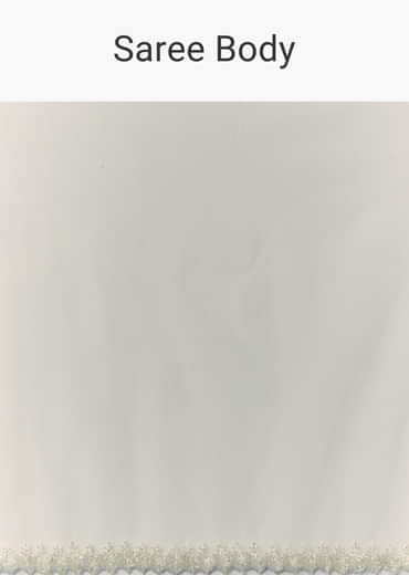 Off White Net Cutwork Border Saree with Unstitched Blouse