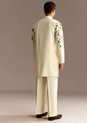 Off White Palazzo Kurta Set