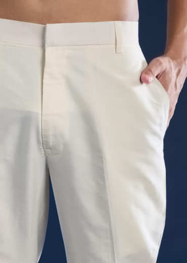 Off White Raw Silk Jacket and Kurta Set with Dori Work