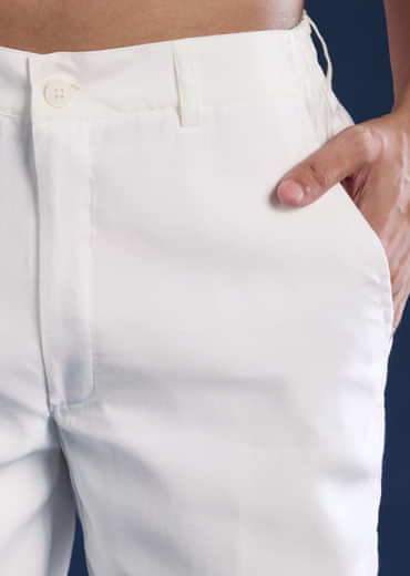 Off White Silk Mens Kurta Set with Dupatta