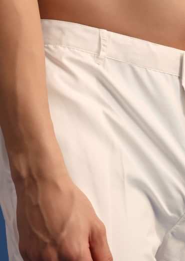 Off White And Pink Ombre Kurta Set With Mirror Work Jacket