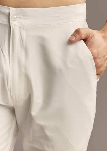 Olive Green Silk Designer Kurta For Men With Vintage Floral Motif Print