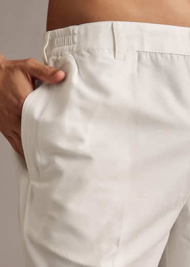 Olive Velvet Kurta Jacket Set For Men With Geometric Print