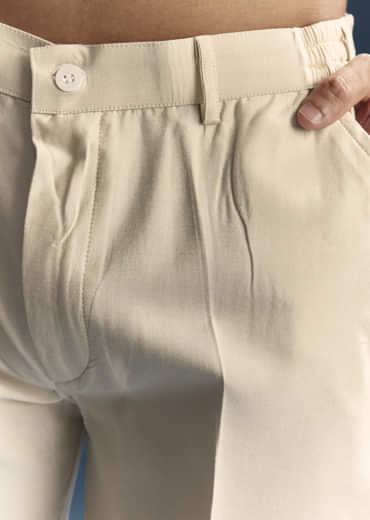 Olive Kurta Set For Men With Floral Thread Embroidery