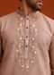 Onion Pink Floral Resham Hand Embroidered Kurta Set In Linen