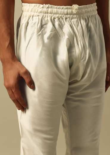 Opulent Beige Banarasi Silk Sherwani